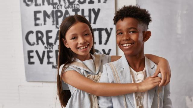 Traje marinero para niñas.