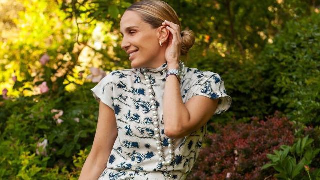 Carola Baleztena con el dos piezas de Galcon Studio en sus redes sociales.