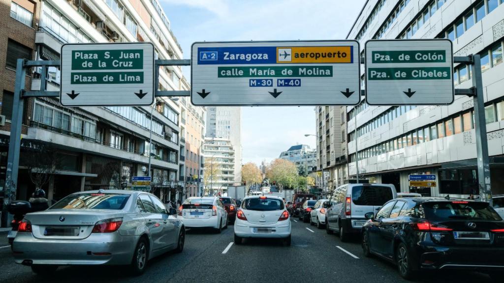 Calle céntrica de Madrid en 2019.