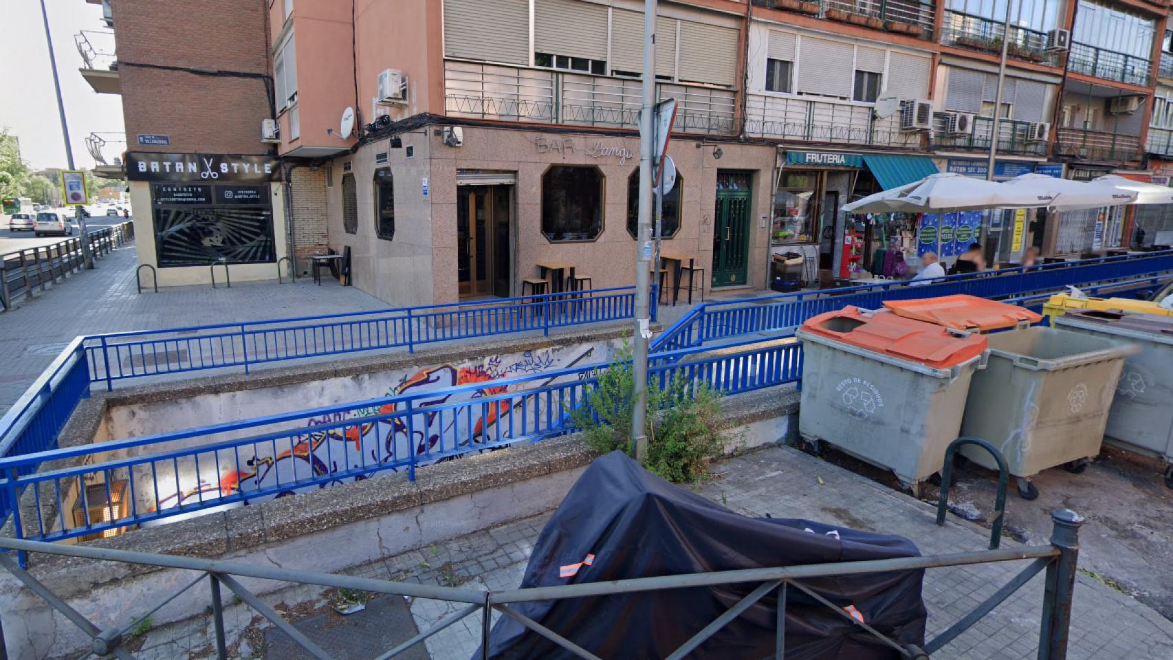 Entrada a un túnel que pasa debajo de la A-5, donde han tenido lugar varios robos.