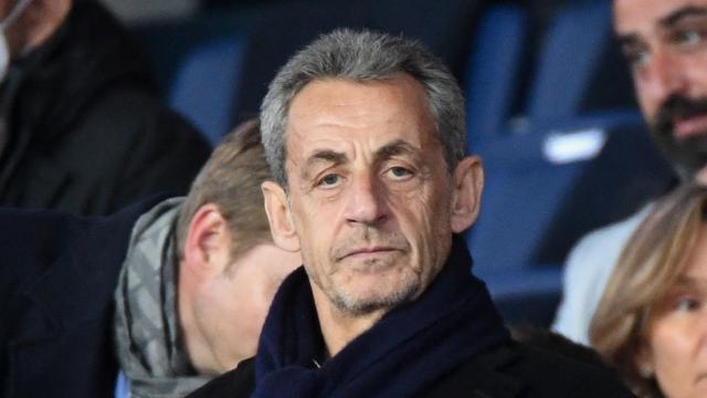 Nicolas Sarkozy en un partido de la liga francesa.