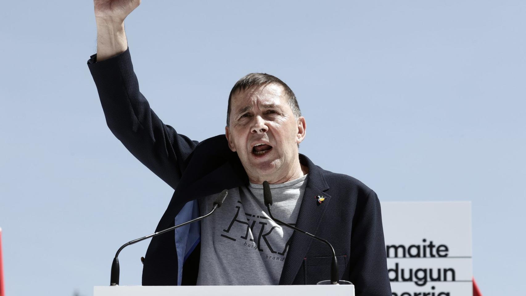 Otegi en un acto electoral.