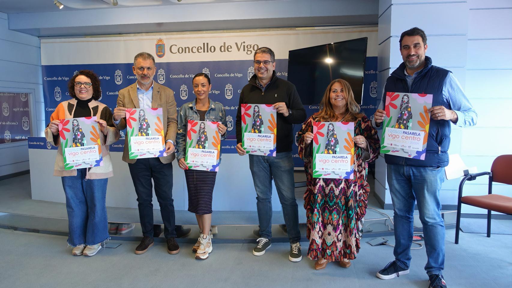 Presentación del desfile de moda en Puerta del Sol.