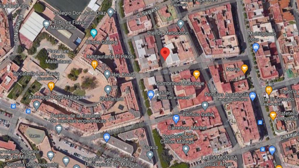 Zona donde ha tenido lugar el incendio.