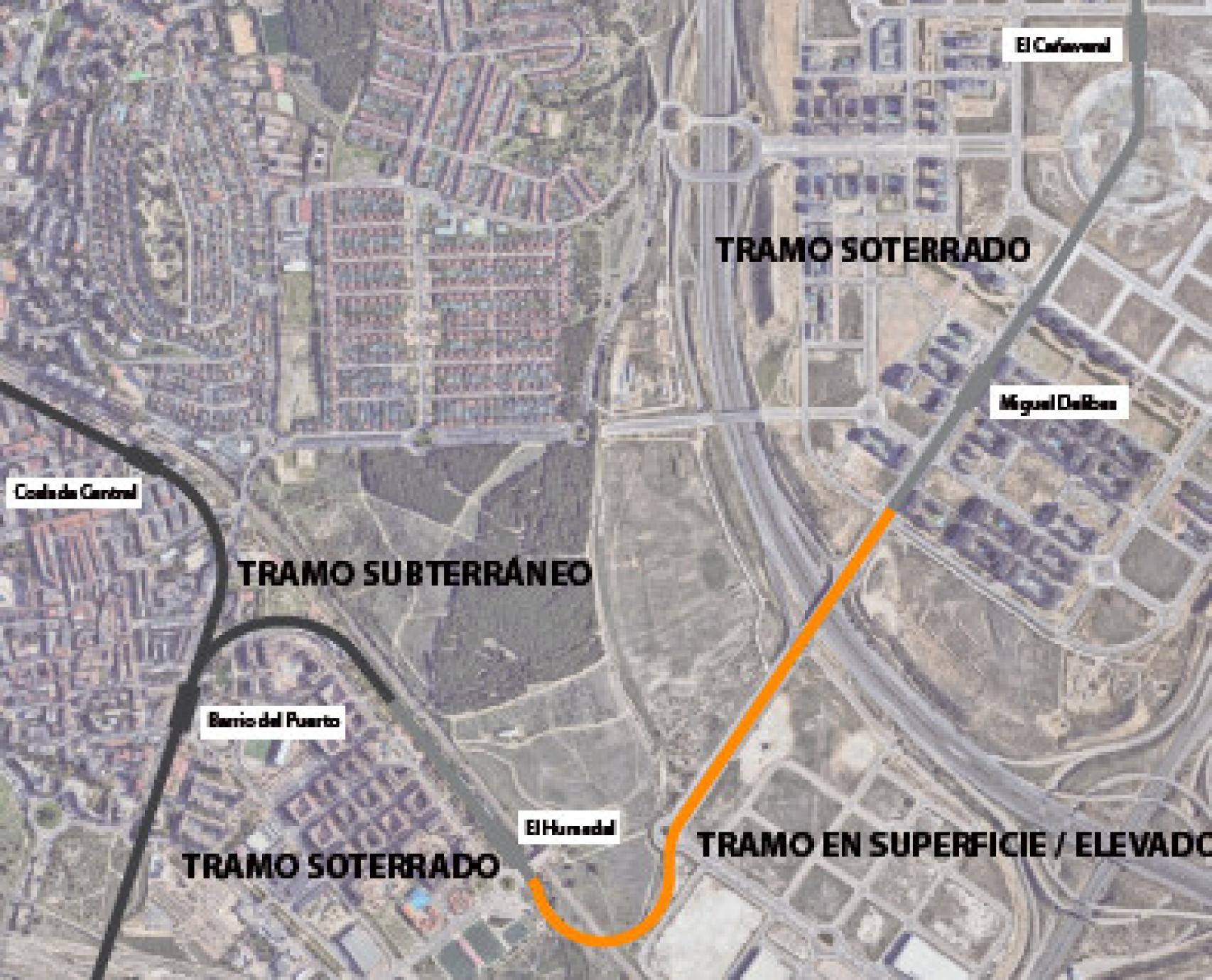 Proyecto del metro del Cañaveral que propone el PSOE.