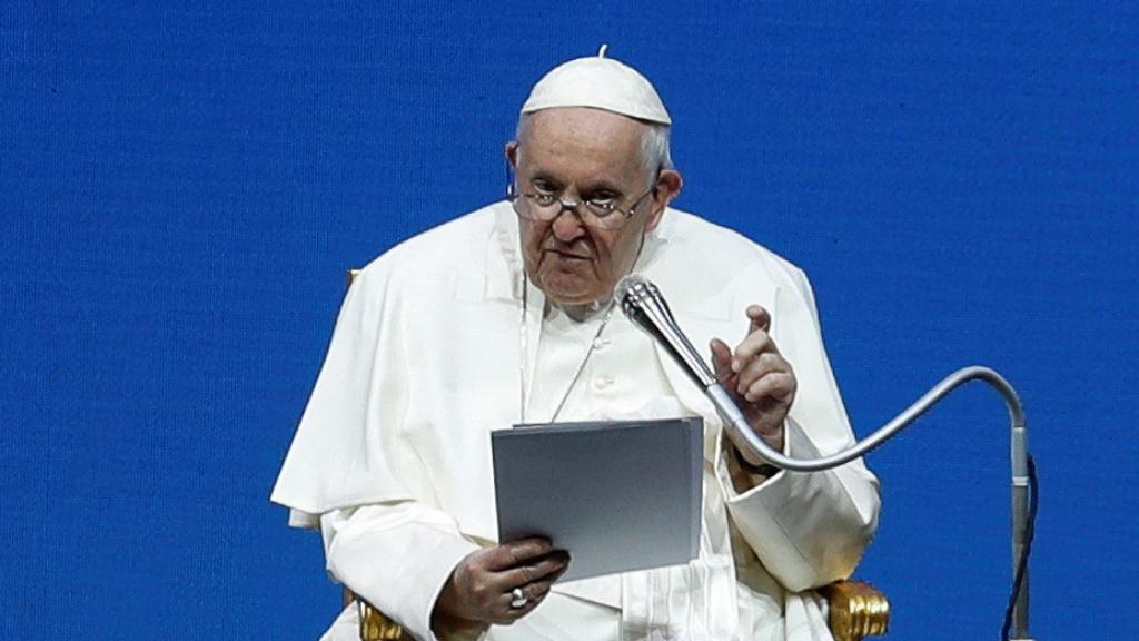 El Papa con Giorgia Meloni en Roma.