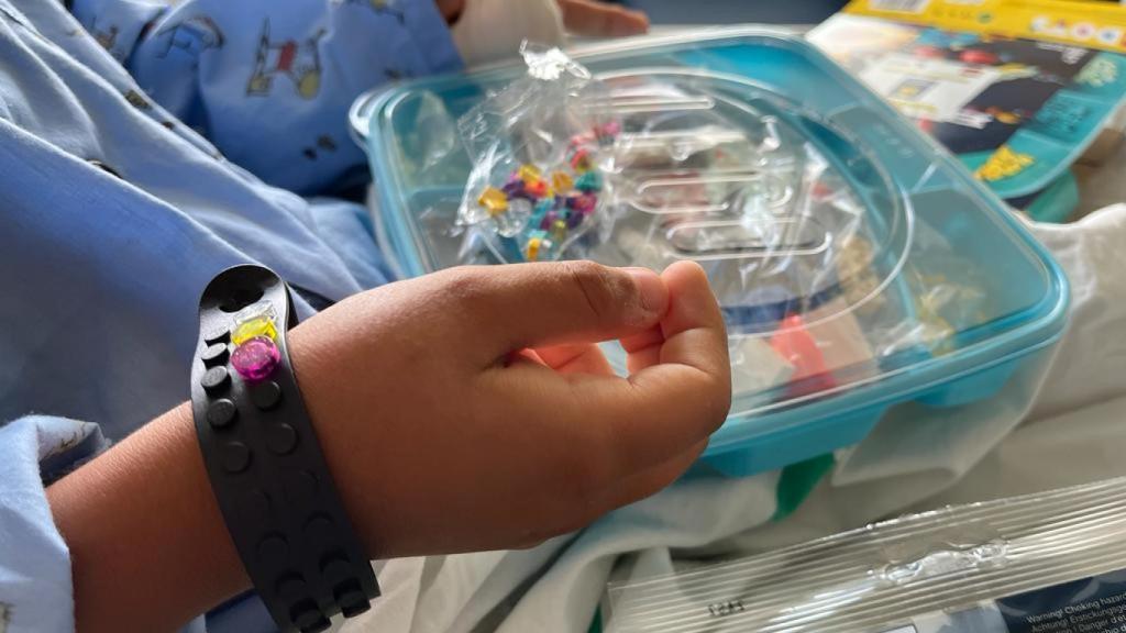 Detalle de la entrega en juguetes en Hospitales.