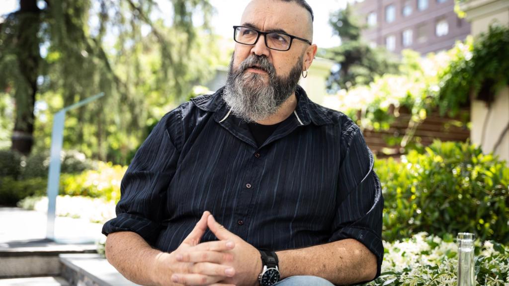 El filósofo durante su entrevista.