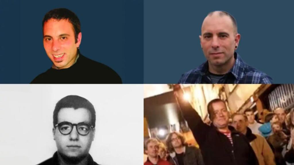 Lander Maruri Basagoiti (arriba), de joven y ahora; y Juan Ramón Rojo, en una imagen antigua y una actual.