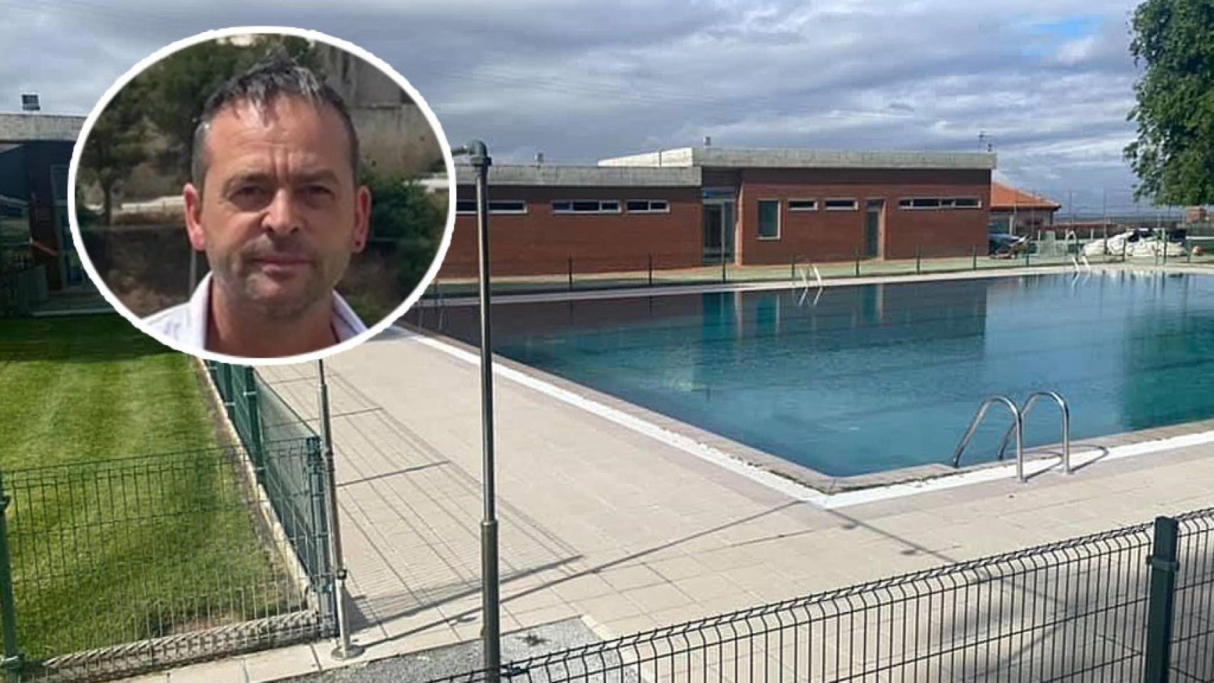 Juan Antonio Esteban, alcalde de Portillo, y la piscina municipal