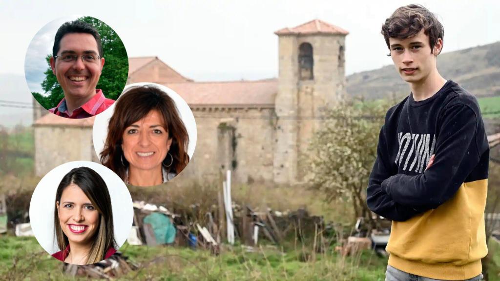 El 'cabañuelista' Jorge Rey junto a las meteorólogas Mar Gómez y Estrella Gutiérrez, y el físico Juan Antonio Bravo.