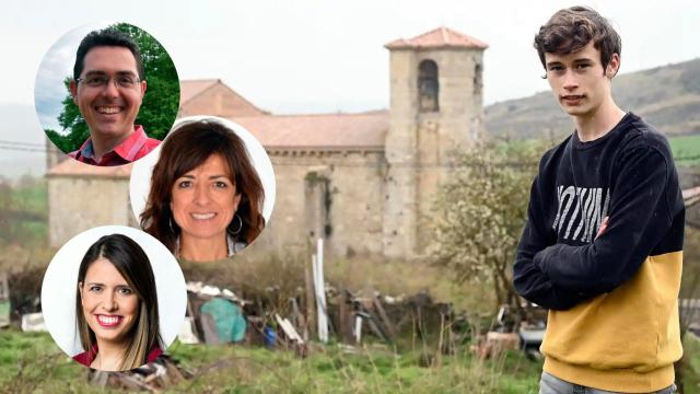 El 'cabañuelista' Jorge Rey junto a las meteorólogas Mar Gómez y Estrella Gutiérrez, y el físico Juan Antonio Bravo.