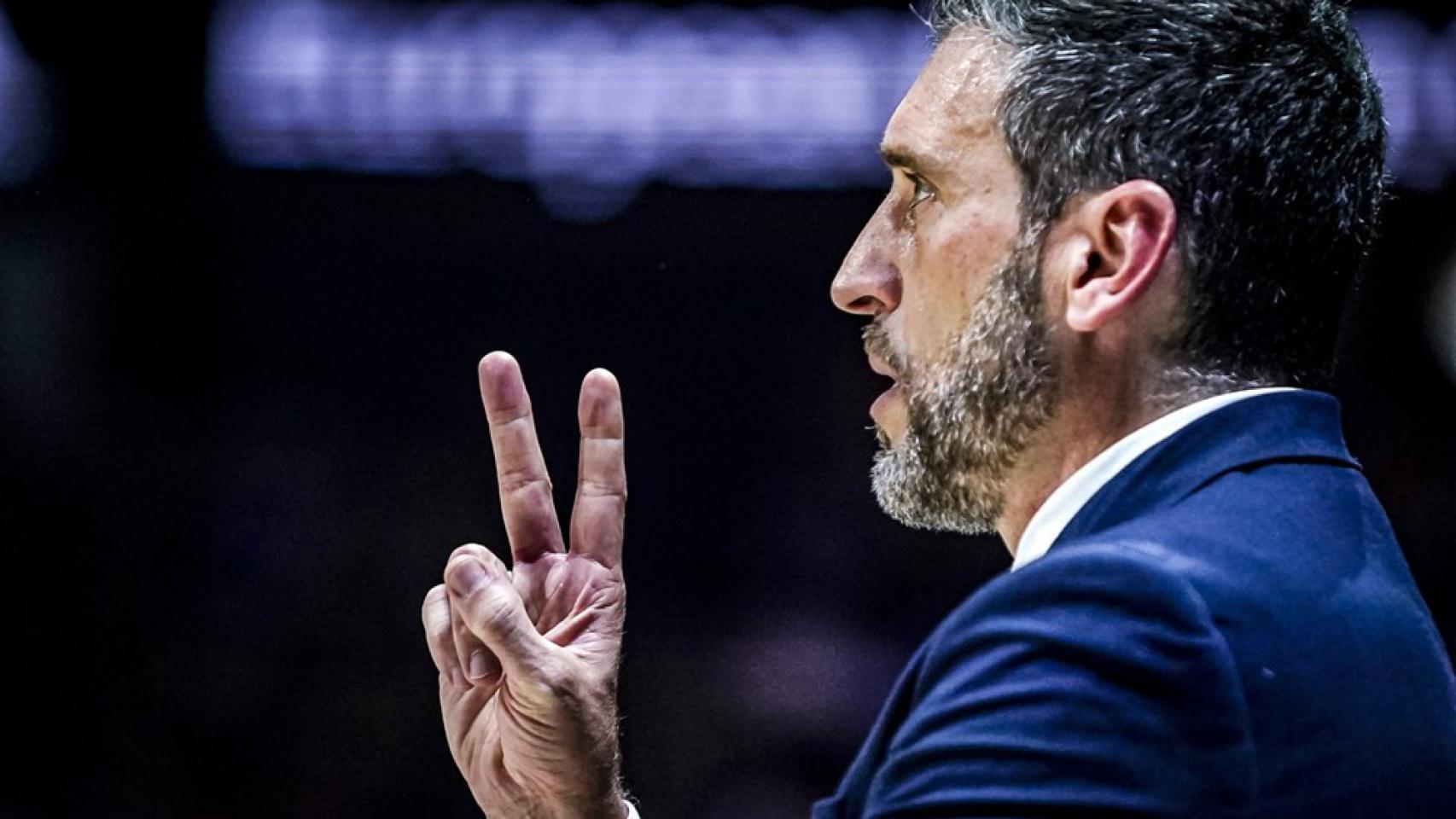 Ibon Navarro durante el partido.