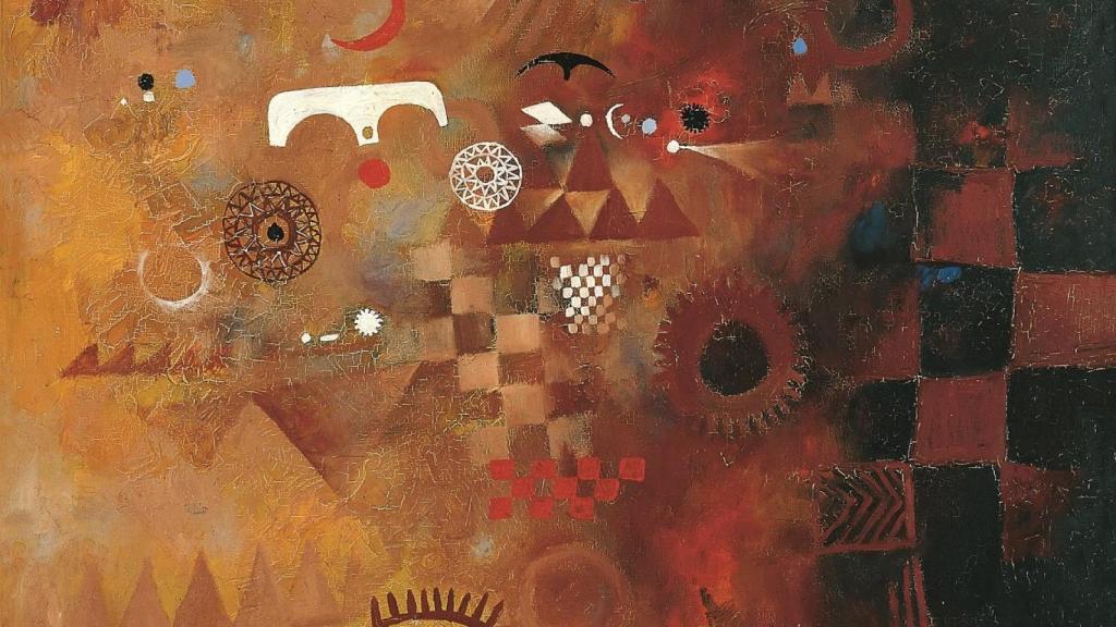 Manolo Millares: 'Aborigen Nº 3. Pictografía canaria', 1952 (detalle). ©Manolo Millares, VEGAP 2023