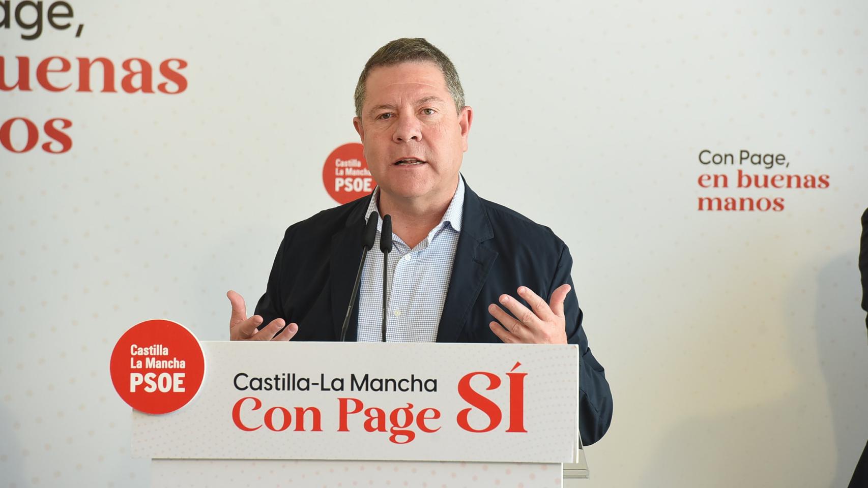 Emiliano García-Page en La Roda (Albacete).