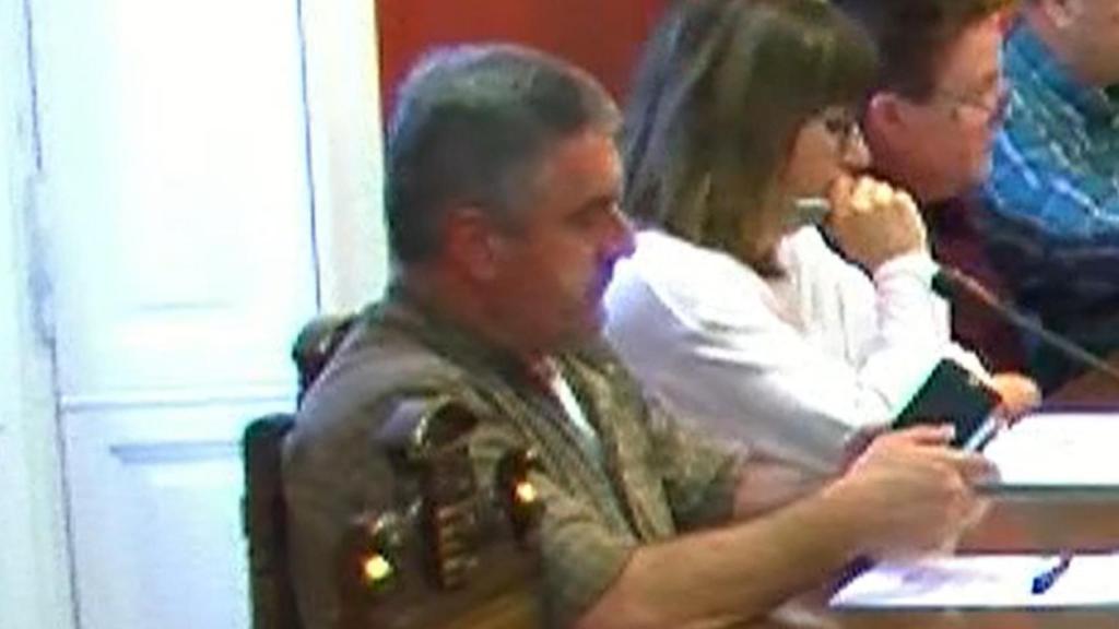 José Manuel Gómez Ruiz durante un pleno municipal.