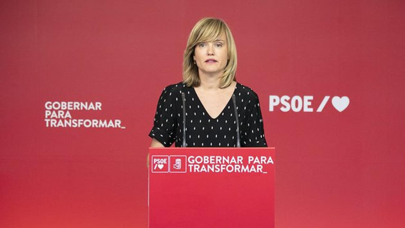 Pilar Alegría, portavoz socialista.