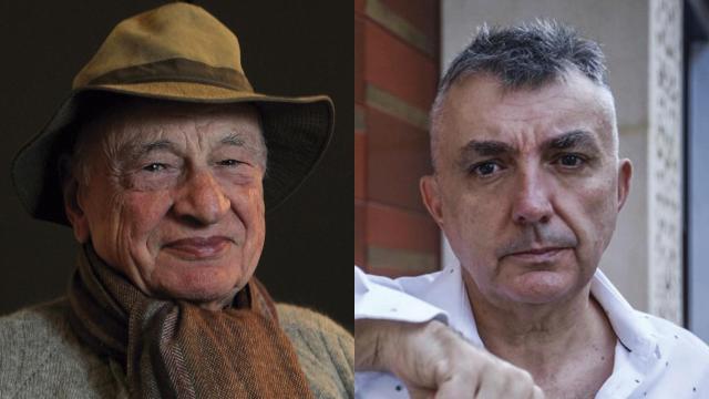Edgar Morin (Foto: Fronteras do Pensamiento) y Manuel Vilas (Álex Gallegos)