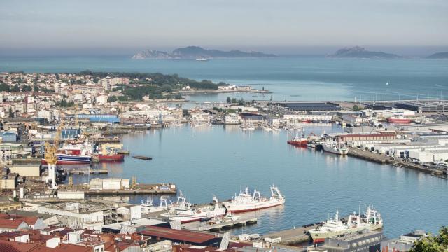 Vista aérea de la ciudad de Vigo.