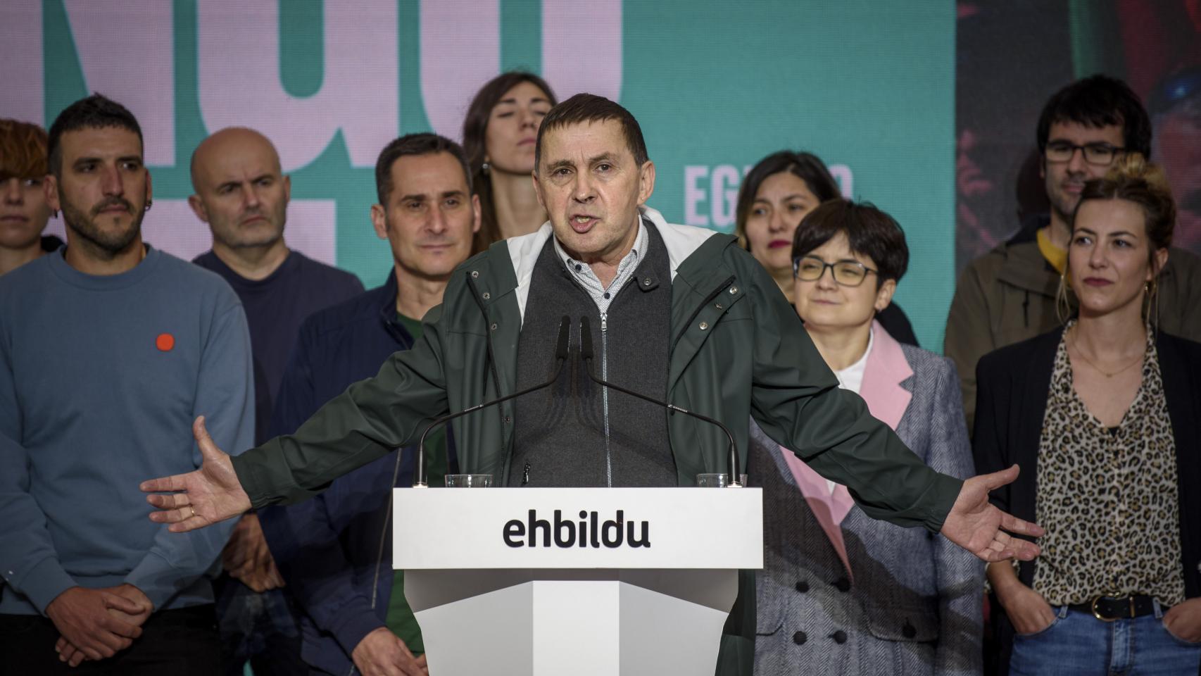 Arnaldo Otegi, coordinador general de Bildu, en un acto en Bilbao.