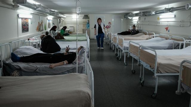 El búnker medicalizado del Hospital y Hospicio Infantil de Cuidados Paliativos de Kharkiv fue construido durante los primeros meses de la guerra