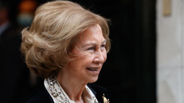 La reina Sofía, durante un acto en Madrid.