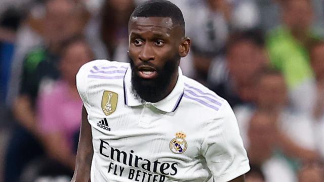 Antonio Rüdiger, en un partido del Real Madrid de la temporada 2022/2023