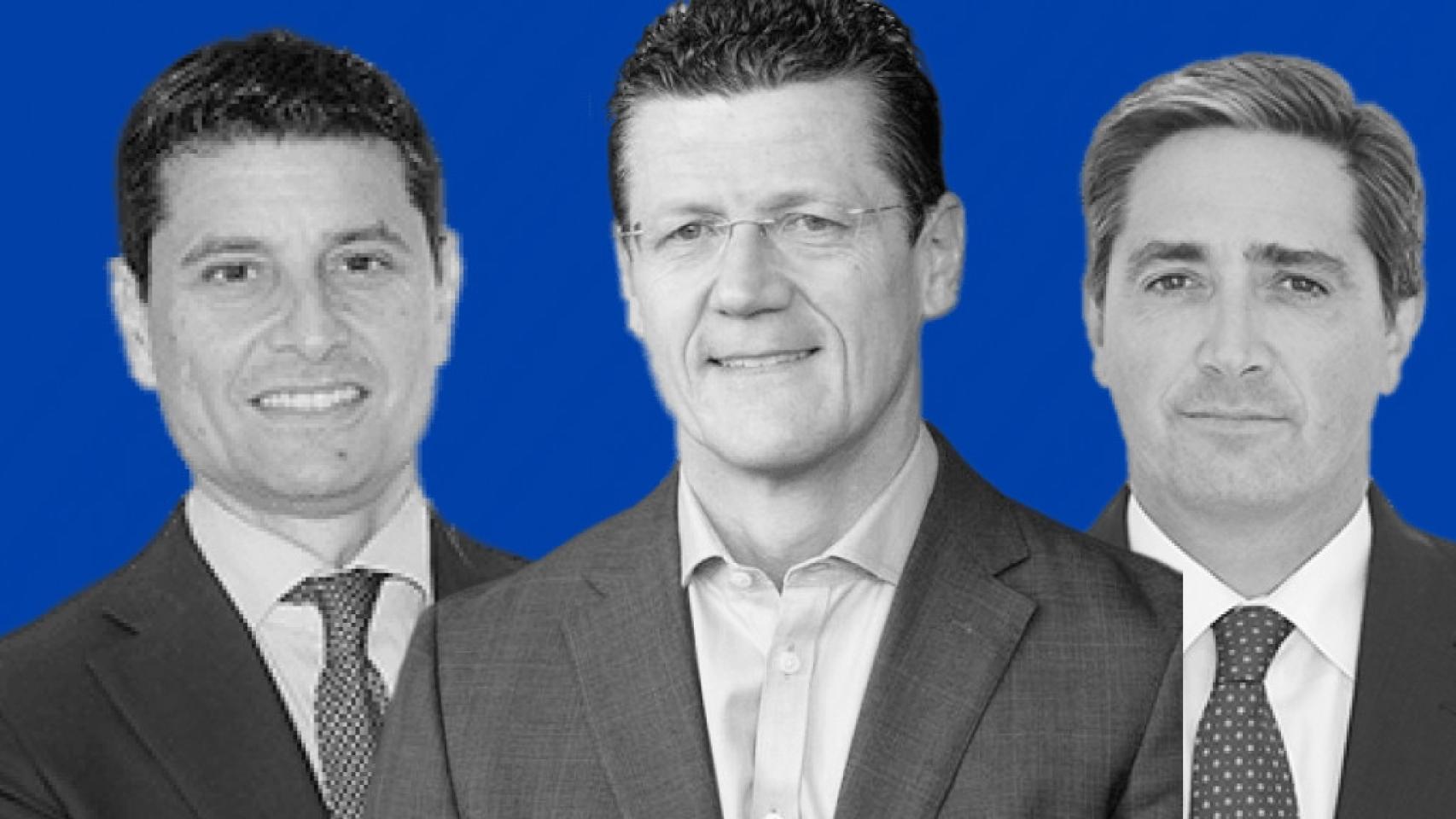 Andrea Di Marco, Etienne Sanz de Acedo y Joao Negrao, la terna que compite por la dirección de la EUIPO.
