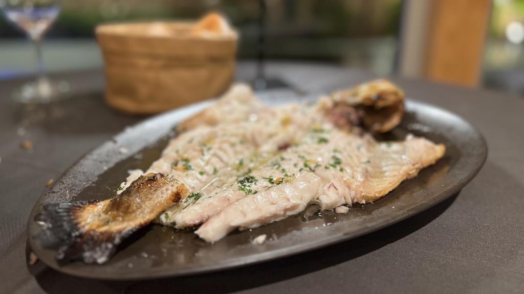 Dentón a la brasa en Arròs & Brases de Tancat de Codorniu