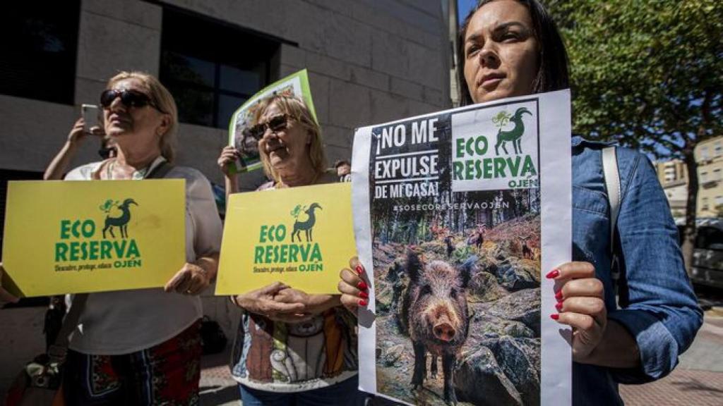 Algunas de las personas implicadas en la protesta.