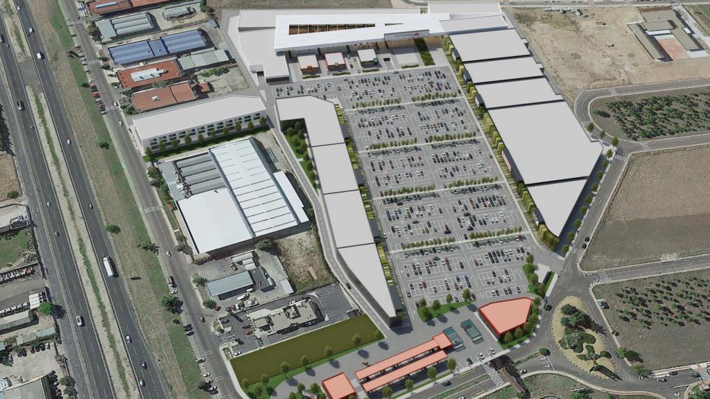 El nuevo parque comercial, a la derecha, se situará muy cerca de la A-42.