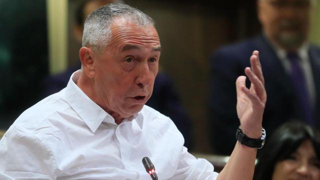 El candidato de Compromís a la Generalitat, Joan Baldoví, la semana pasada en el Congreso.