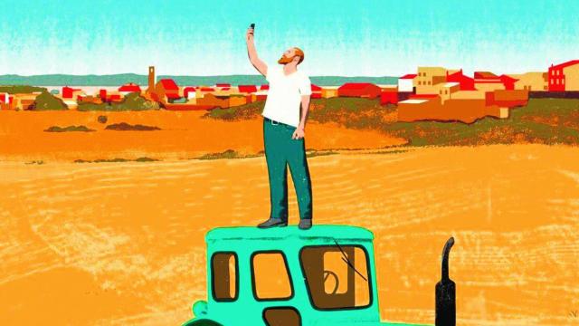 Ilustración de Sonia Pulido  para el libro Un hípster en la España vacía, de Daniel Gascón