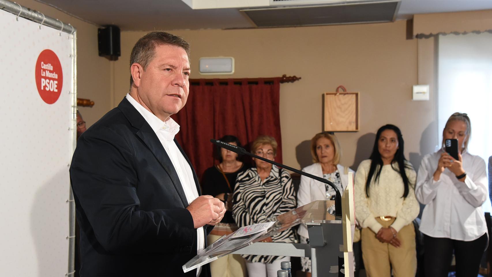 Page durante un acto de campaña en Seseña