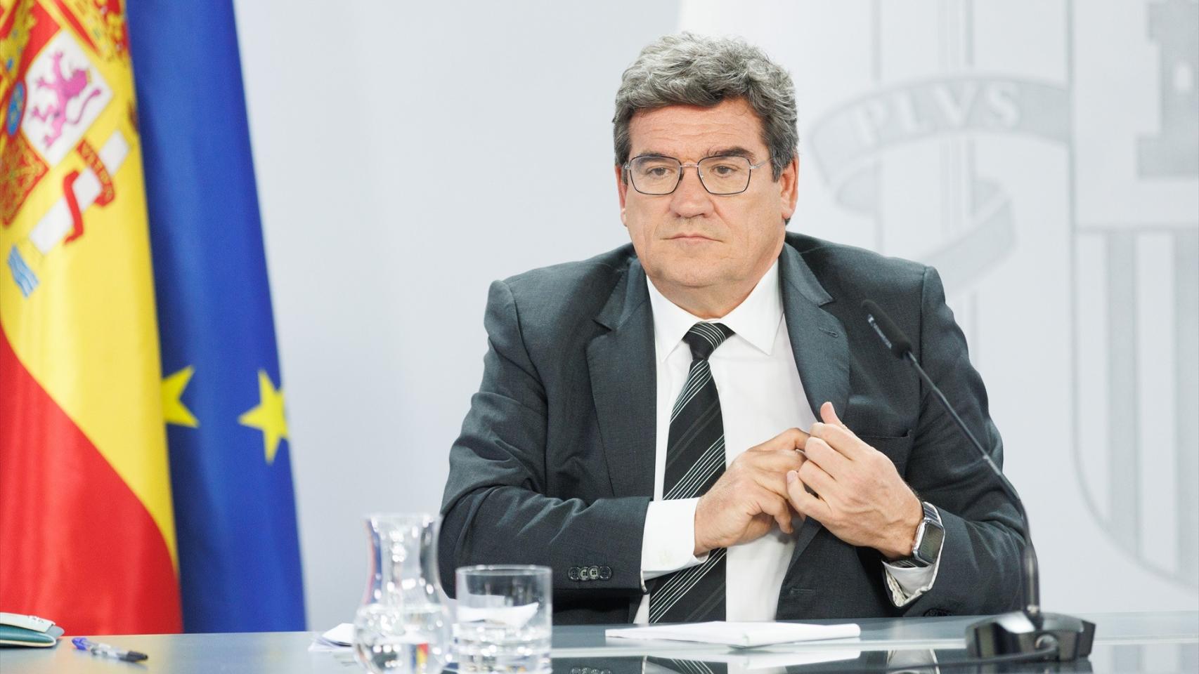 El ministro de Inclusión, Seguridad Social y Migraciones, José Luis Escrivá, en una rueda de prensa del Consejo de Ministros.