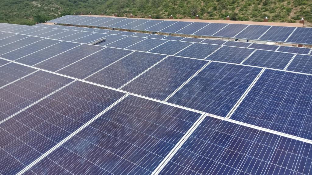 Unas placas solares.