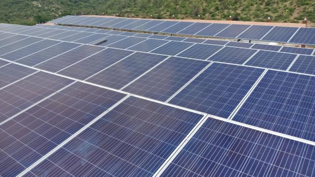 Unas placas solares.