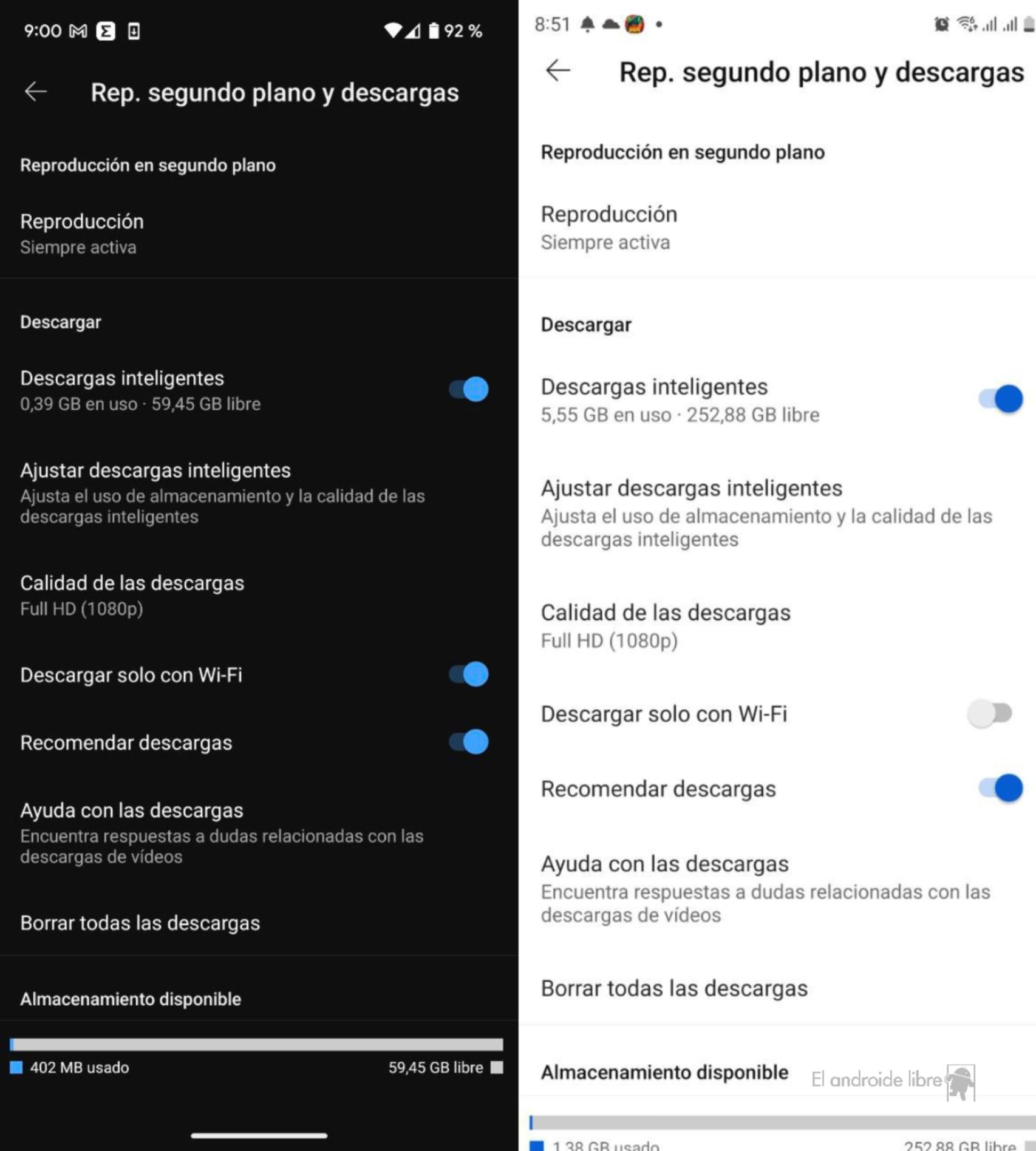 Descargas Inteligentes en Youtube Premium