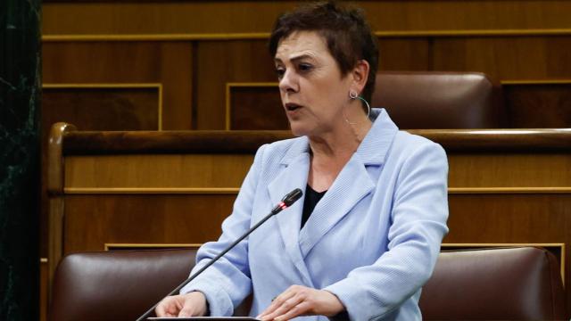 La portavoz de EH Bildu en el Congreso, Mertxe Aizpurua, este miércoles en la sesión de control al Gobierno.