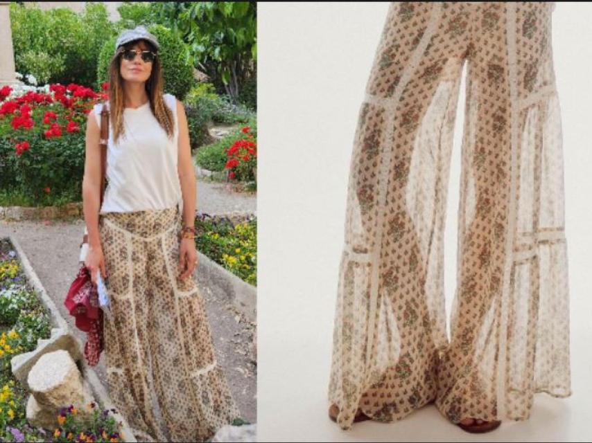 Los pantalones de Isabel Jiménez en un montaje de EL ESPAÑOL.