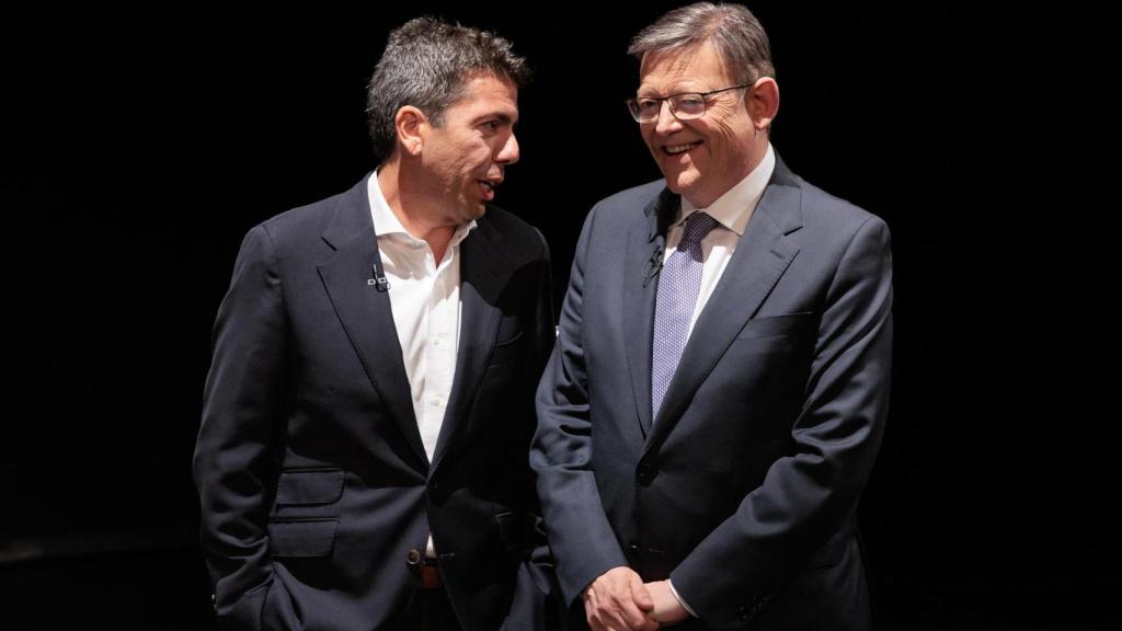 El presidente de la Diputación de Alicante, Carlos Mazón, y el presidente valenciano, Ximo Puig.