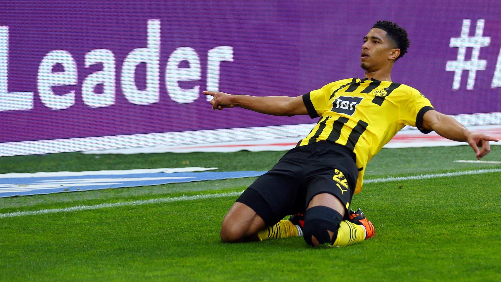 Jude Bellingham celebra un gol con el Borussia Dortmund