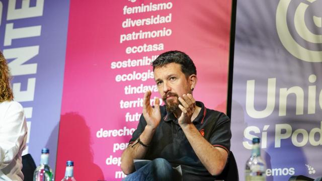 Pablo Iglesias en un acto de campaña en Las Palmas de Gran Canaria.