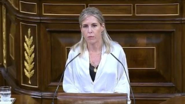 La diputada de Vox, Teresa López Álvarez, este miércoles en la tribuna del Congreso.