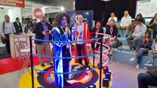 Dos startups 'pelean' dialécticamente en el 'ring' de ICEX en Food 4 Future dentro de la iniciativa 'Desafía'.