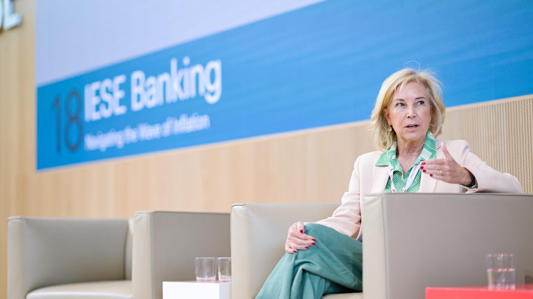 María Dolores Dancausa, consejera delegada de Bankinter, durante el 18 Encuentro del Sector Bancario de IESE.