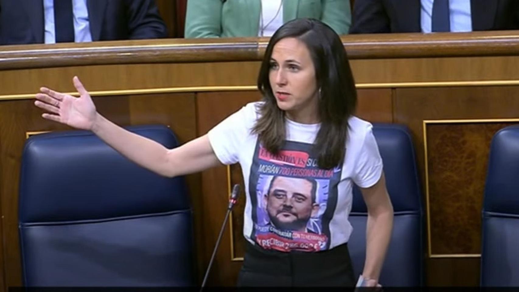 La ministra de Derechos Sociales, Ione Belarra, este miércoles en el Congreso de los Diputados.