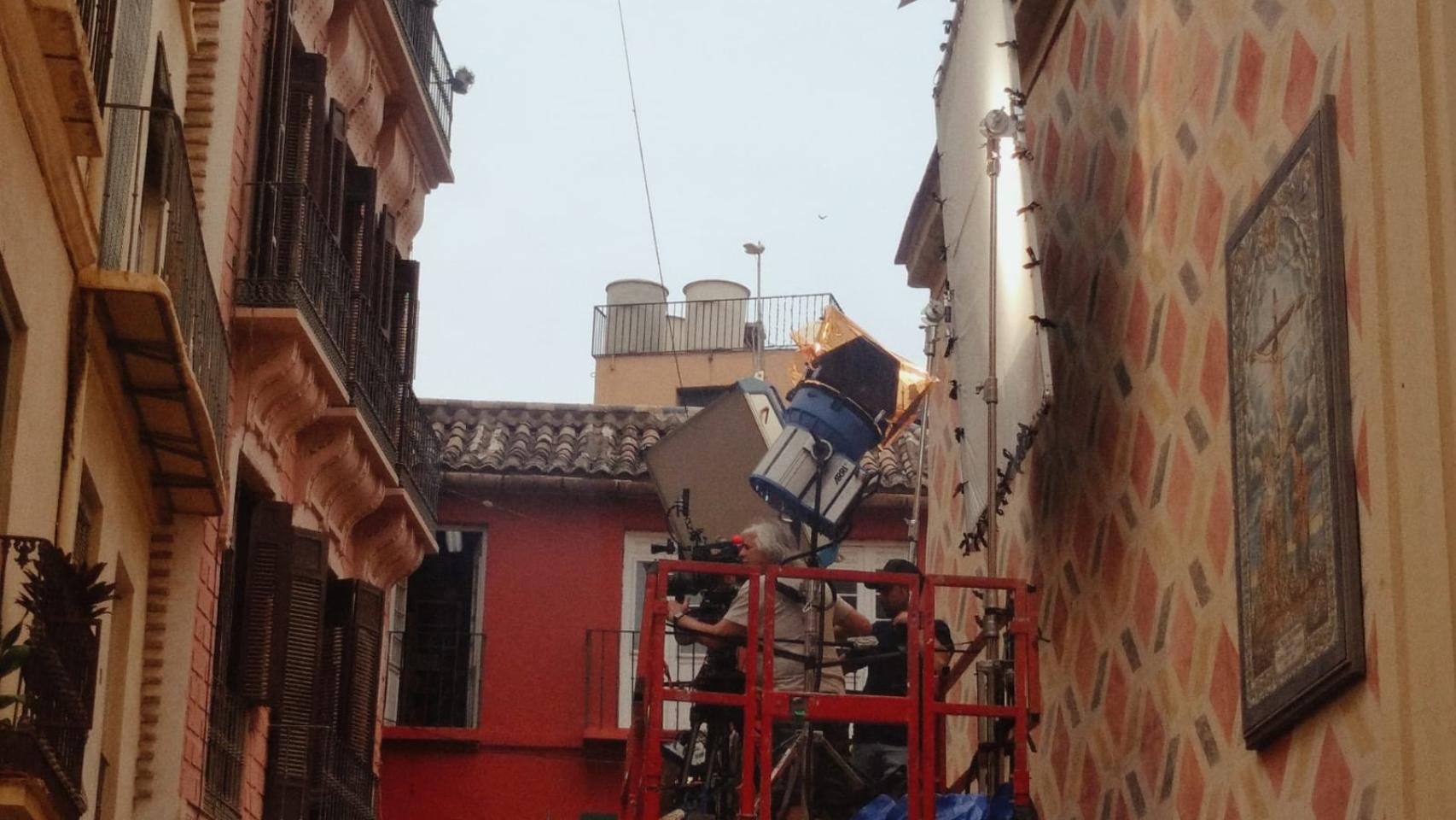 Rodaje de 'We Were the Lucky Ones' en Málaga.