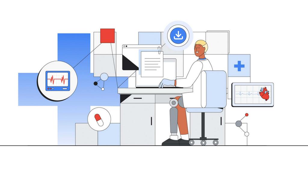 Ilustración de Google de investigación biomedica