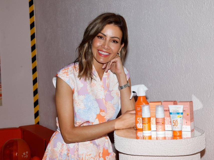 La modelo Virginia Troconis en el evento de Clarel.